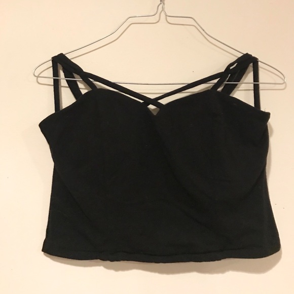 Black Crop Tank Top - Picture 1 of 1